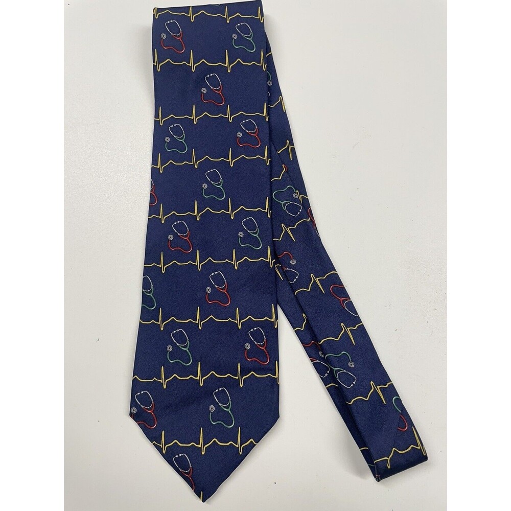 Doctor Nurse Tie Heartbeat Stethoscope Avery Medical Fashions